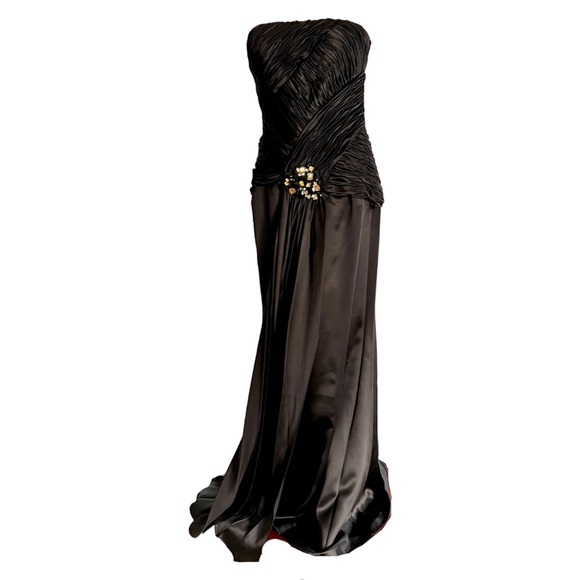 Dresses & Skirts - Basix II 100% Silk Strapless Gown - Black Size 6 (NWT)